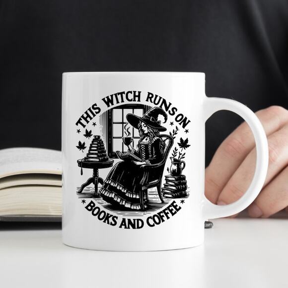 other Other - This Witch Books and Coffee 15 oz Coffee Mug Funny Cute Gift White Mug R48
